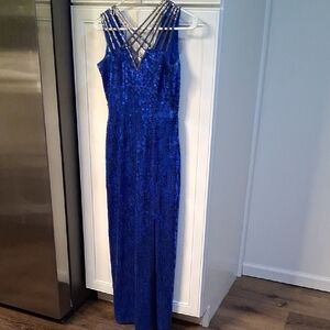 Sho Max Originals Blue Sequin Dress Size 4